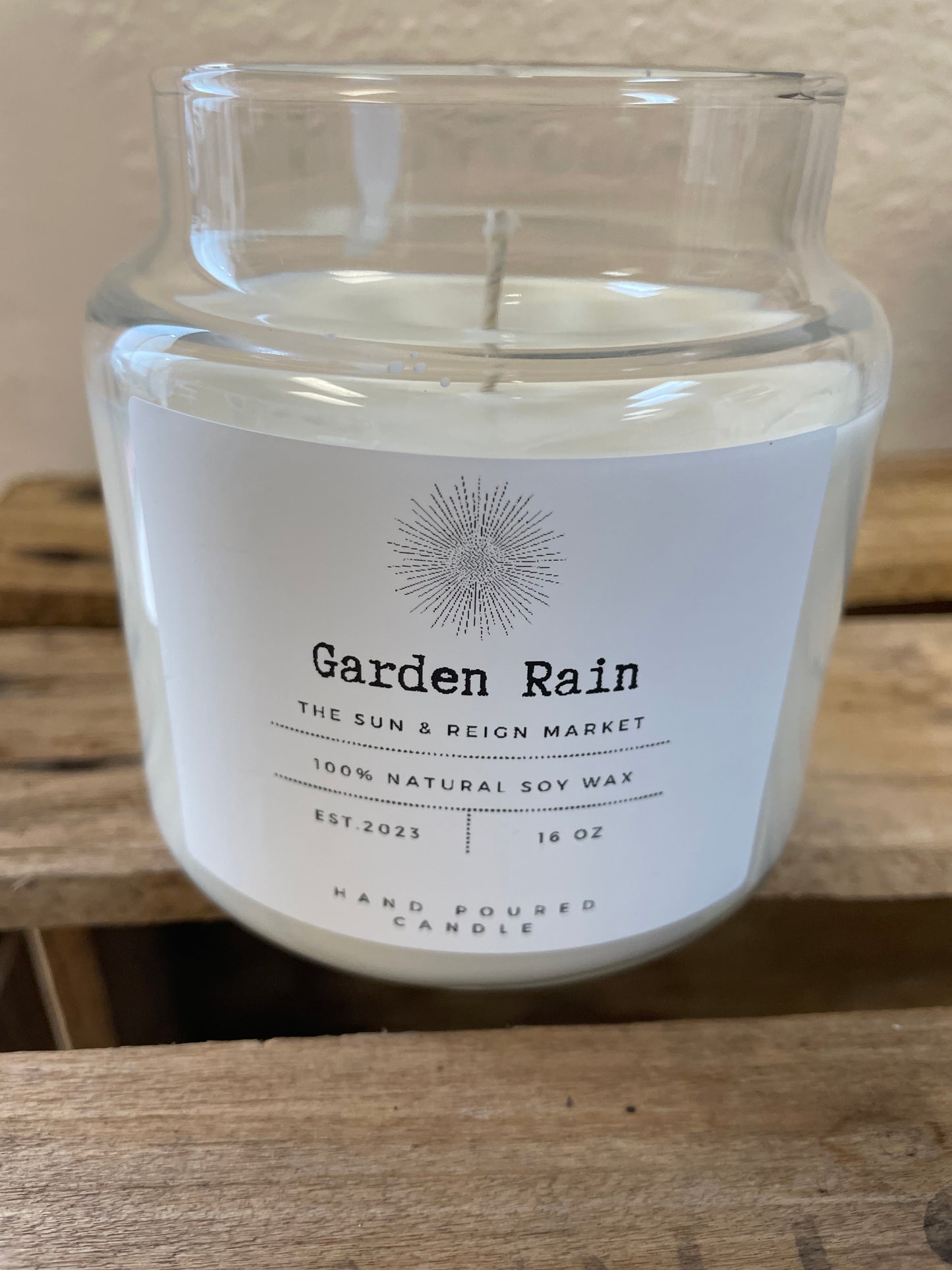 Garden rain soy wax candle