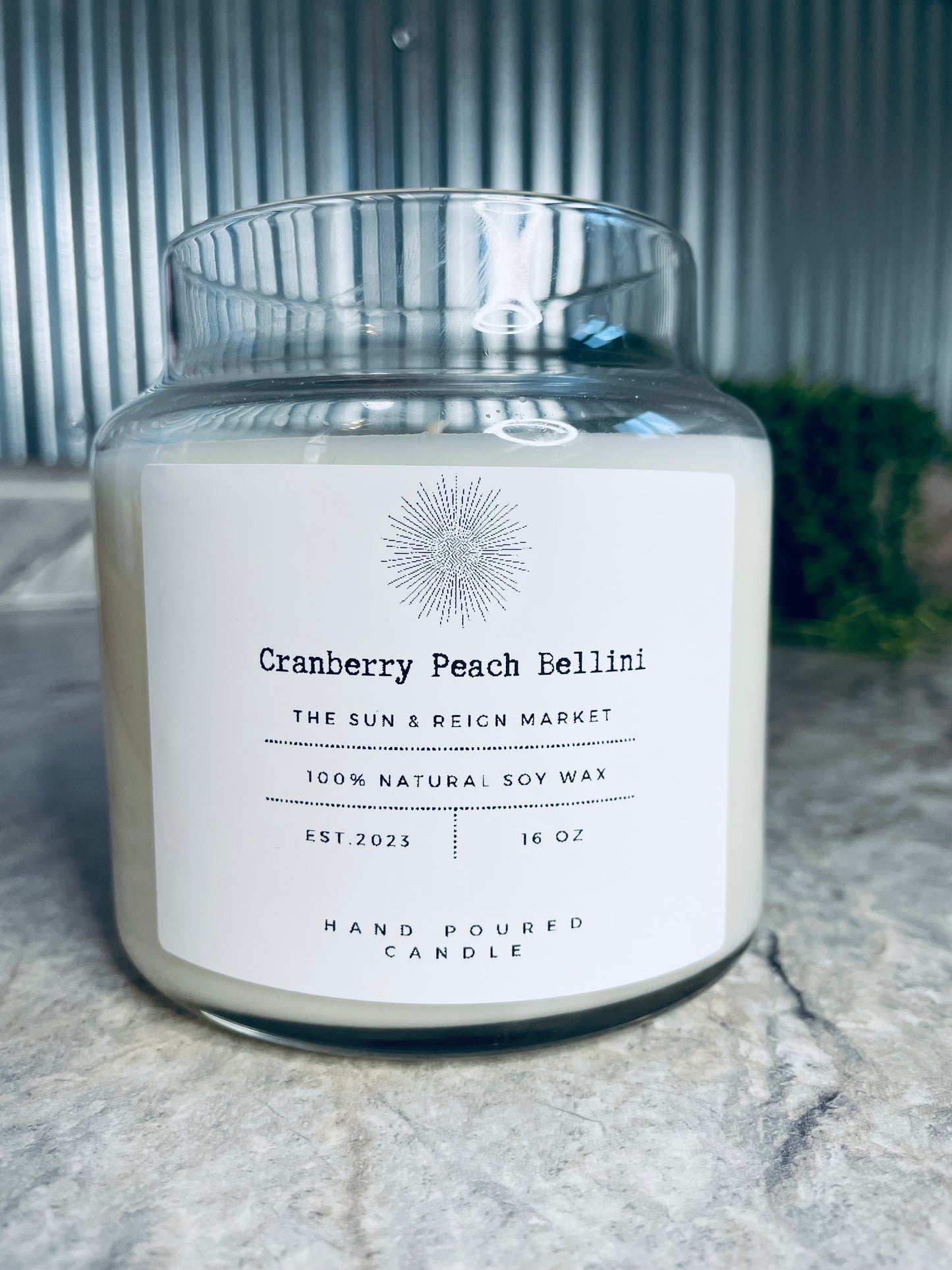 cranberry Peach Bellini Soy Wax Candle