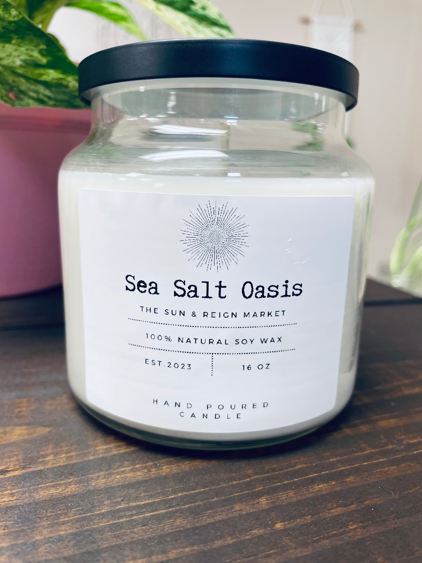 Sea Salt Oasis Soy Wax Candle