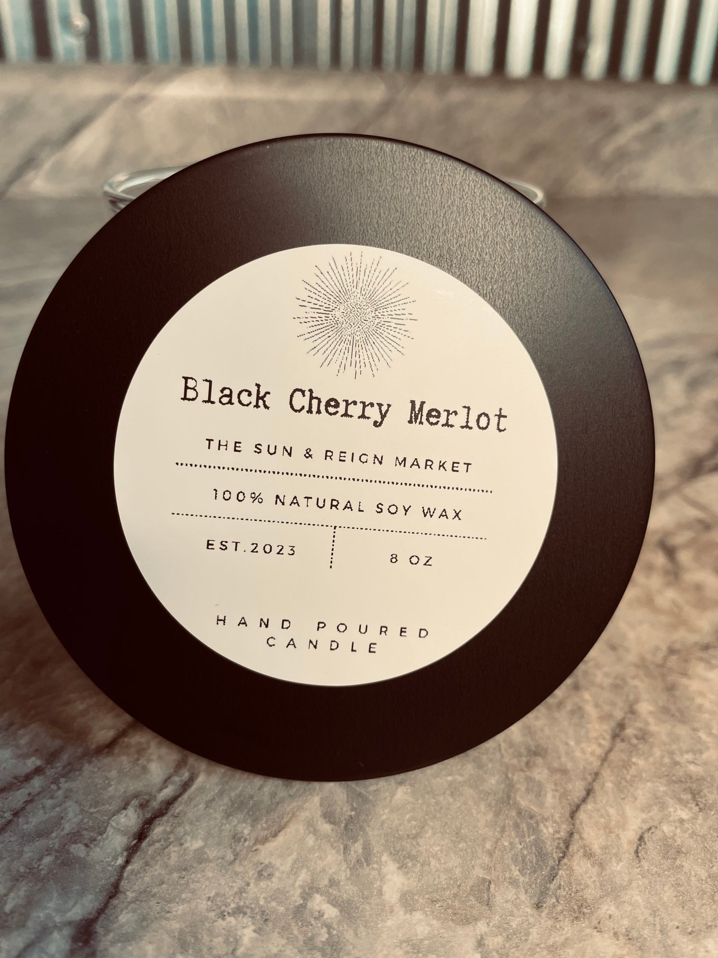 Black Cherry Merlot Soy Wax Candle