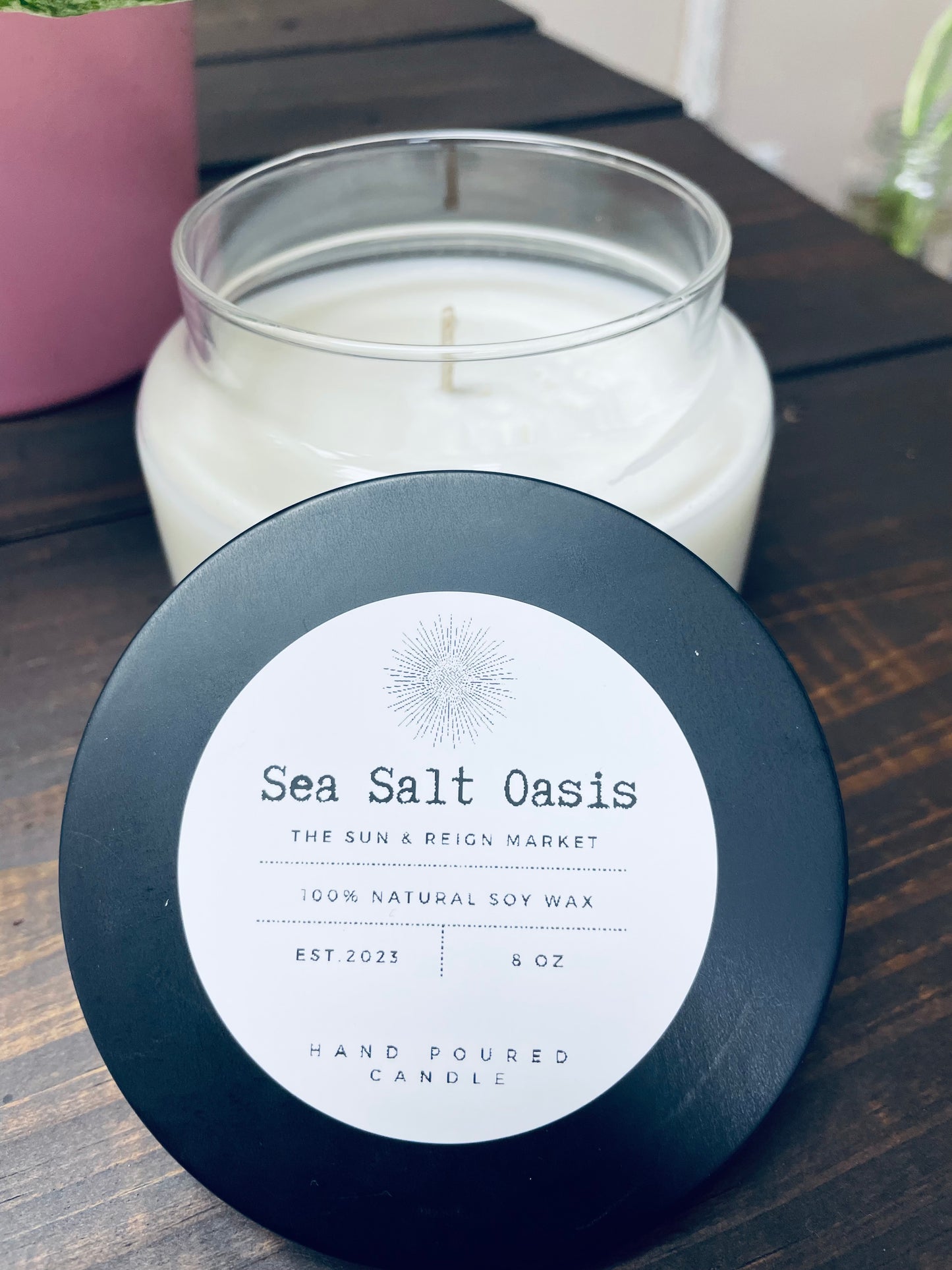 Sea Salt Oasis Soy Wax Candle