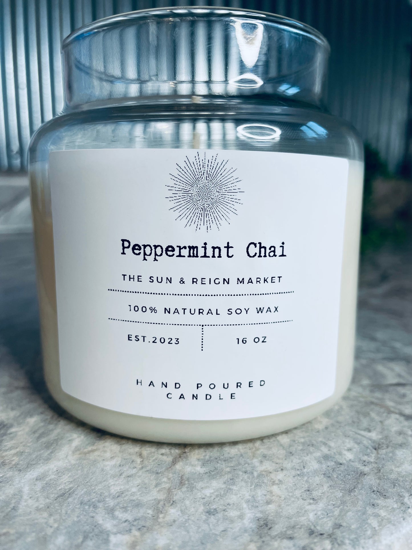 Peppermint Chai Soy Wax Candle