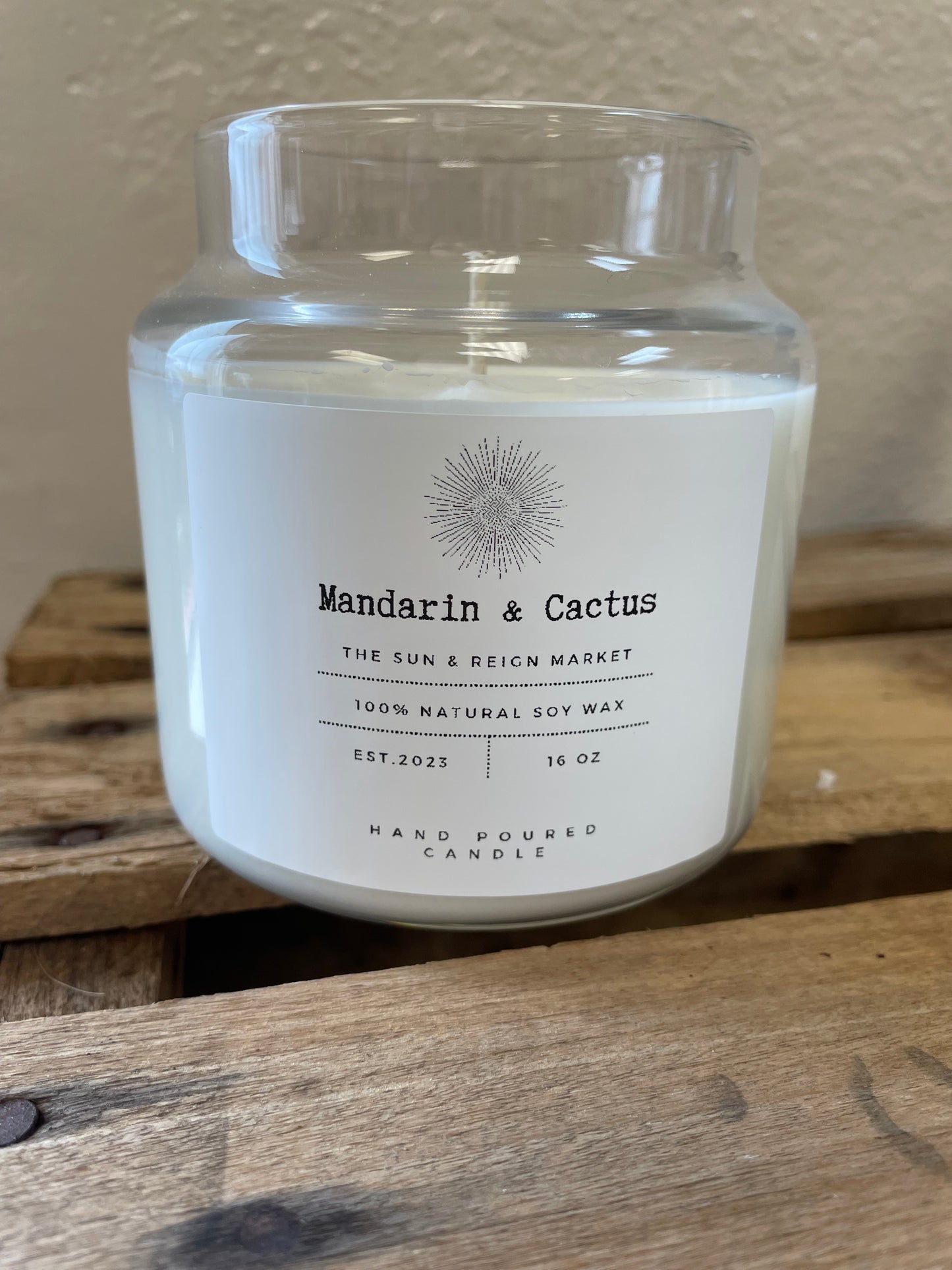 Mandarin & Cactus Soy Wax Candle