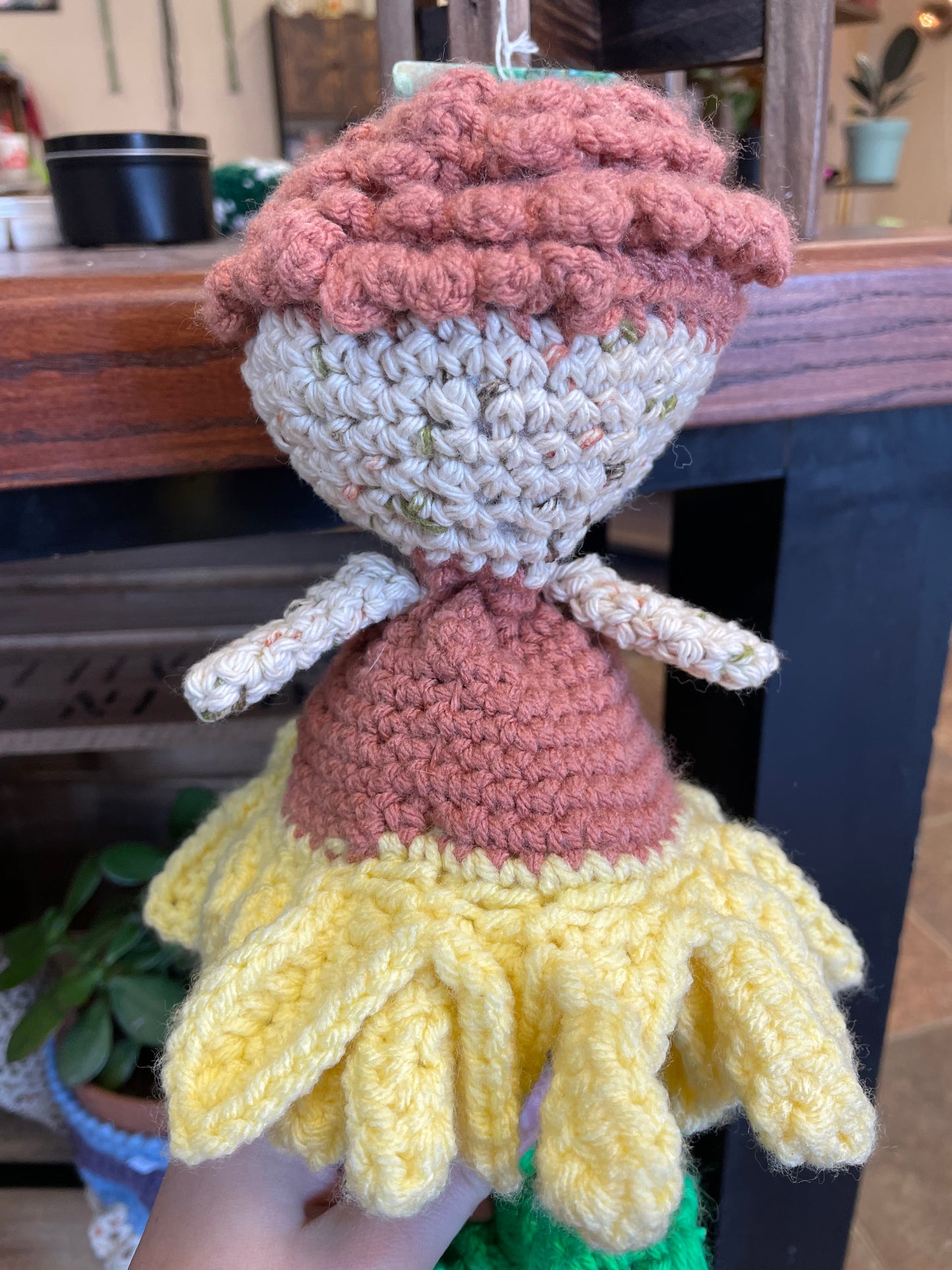 Crocheted Sunflower Girl (flips from flower to girl)