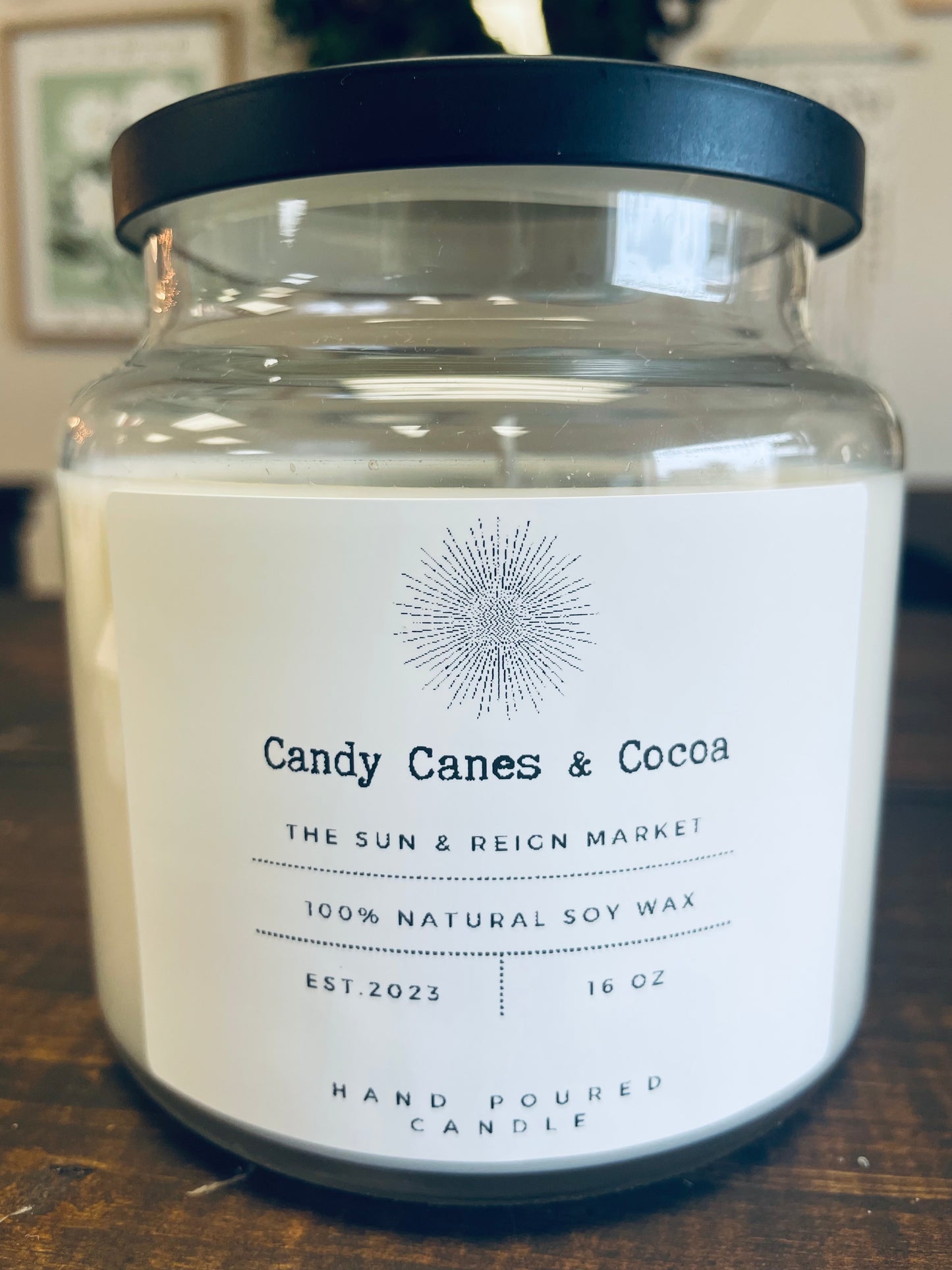 Candy Canes & Cocoa Soy Wax Candle