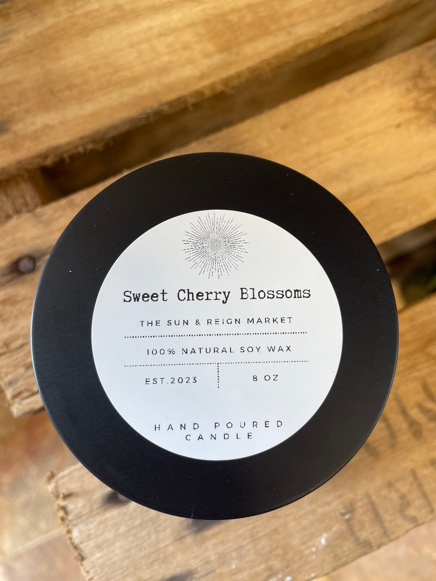 Sweet cherry blossom soy wax candle