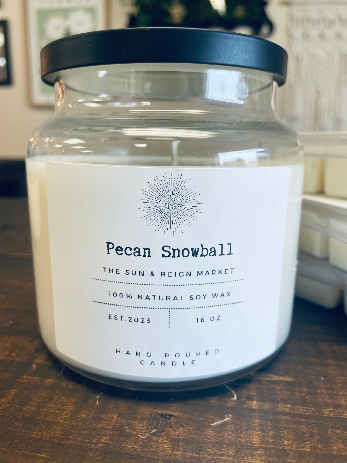 Pecan Snowball Soy Wax Candle