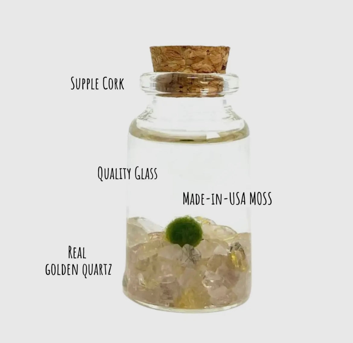 *Small* Golden Quartz Lice Moss Ball