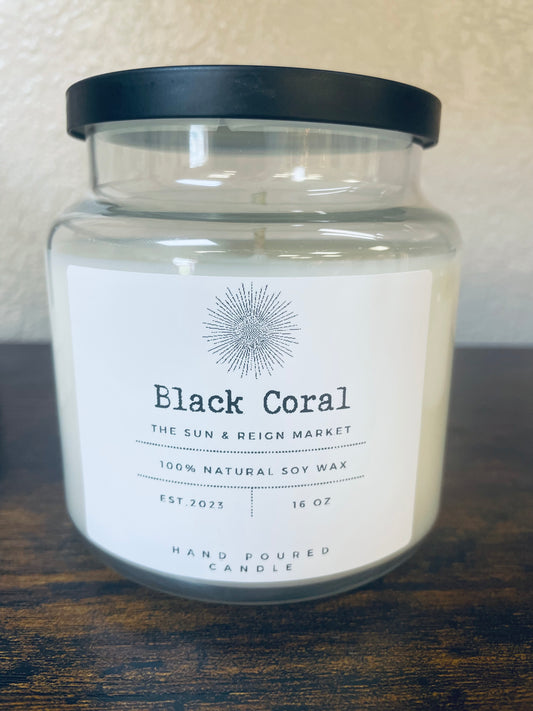 Black Coral Soy Wax Candle
