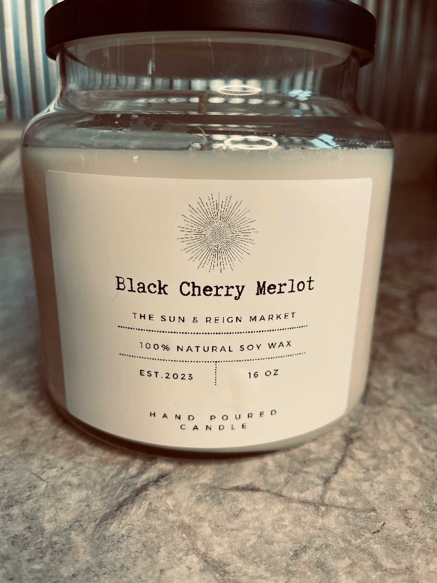 Black Cherry Merlot Soy Wax Candle