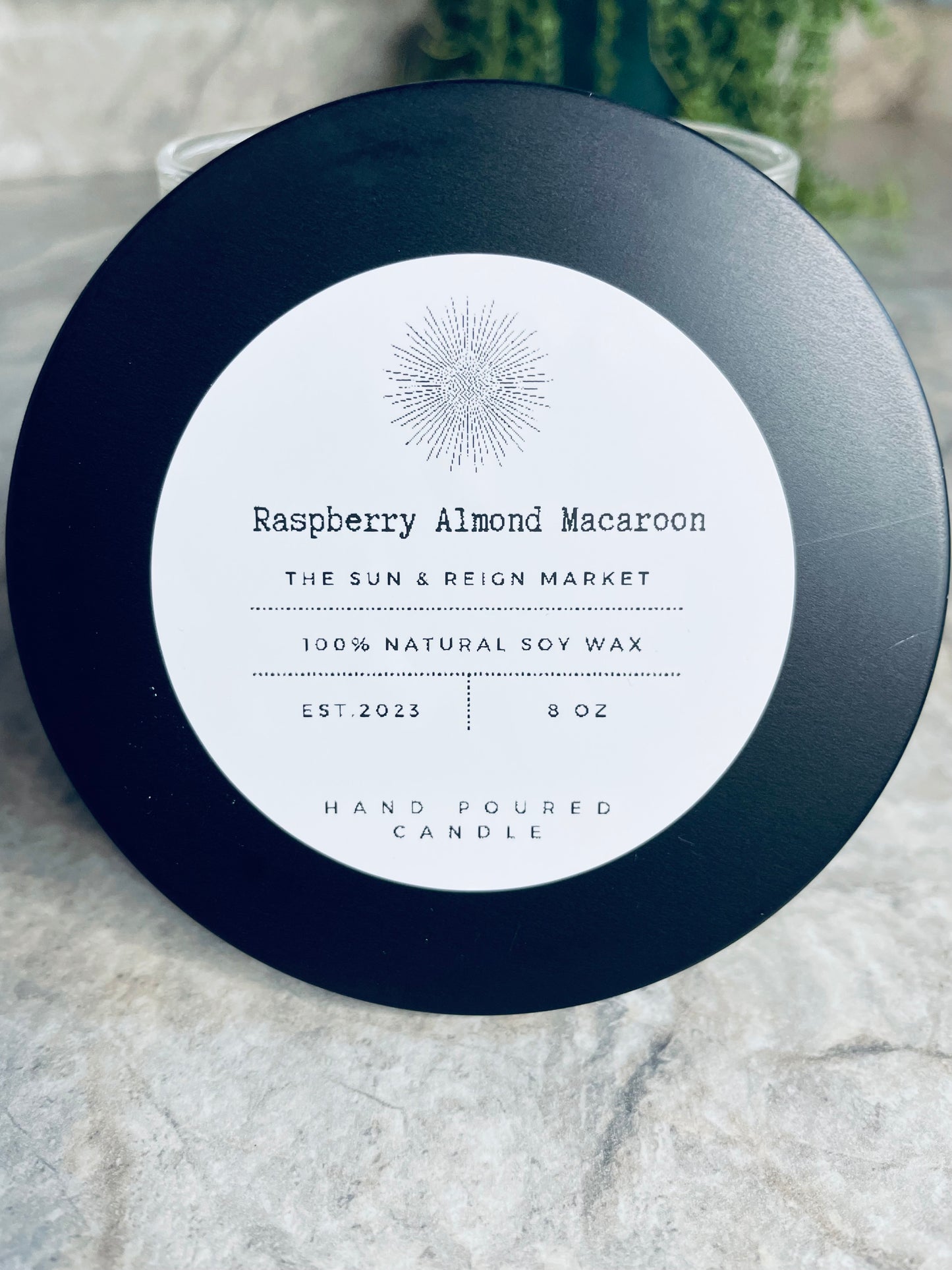 Raspberry Almond Macaroon Soy Wax Candle