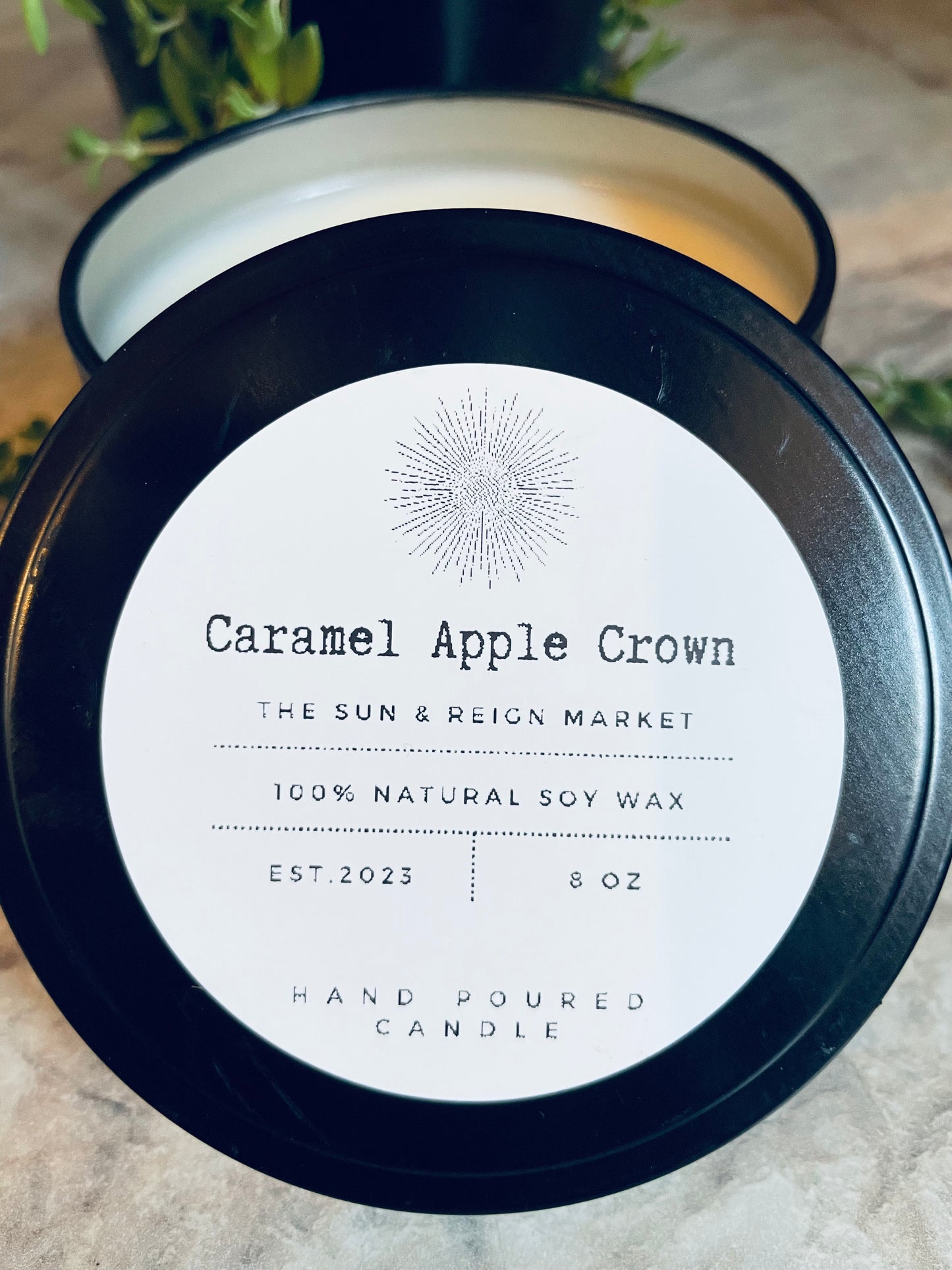 Caramel Apple Crown Soy Wax Candle