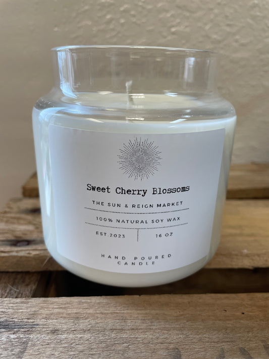 Sweet Cherry Blossom Soy Wax Candle