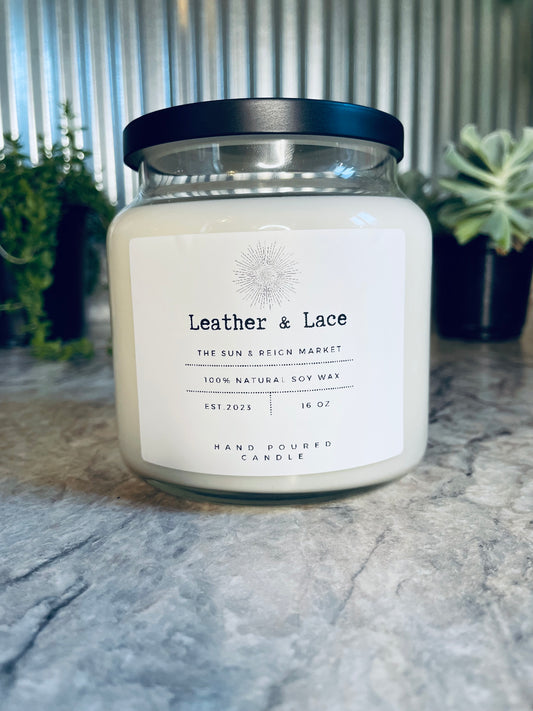 Leather & Lace Soy Wax Candle