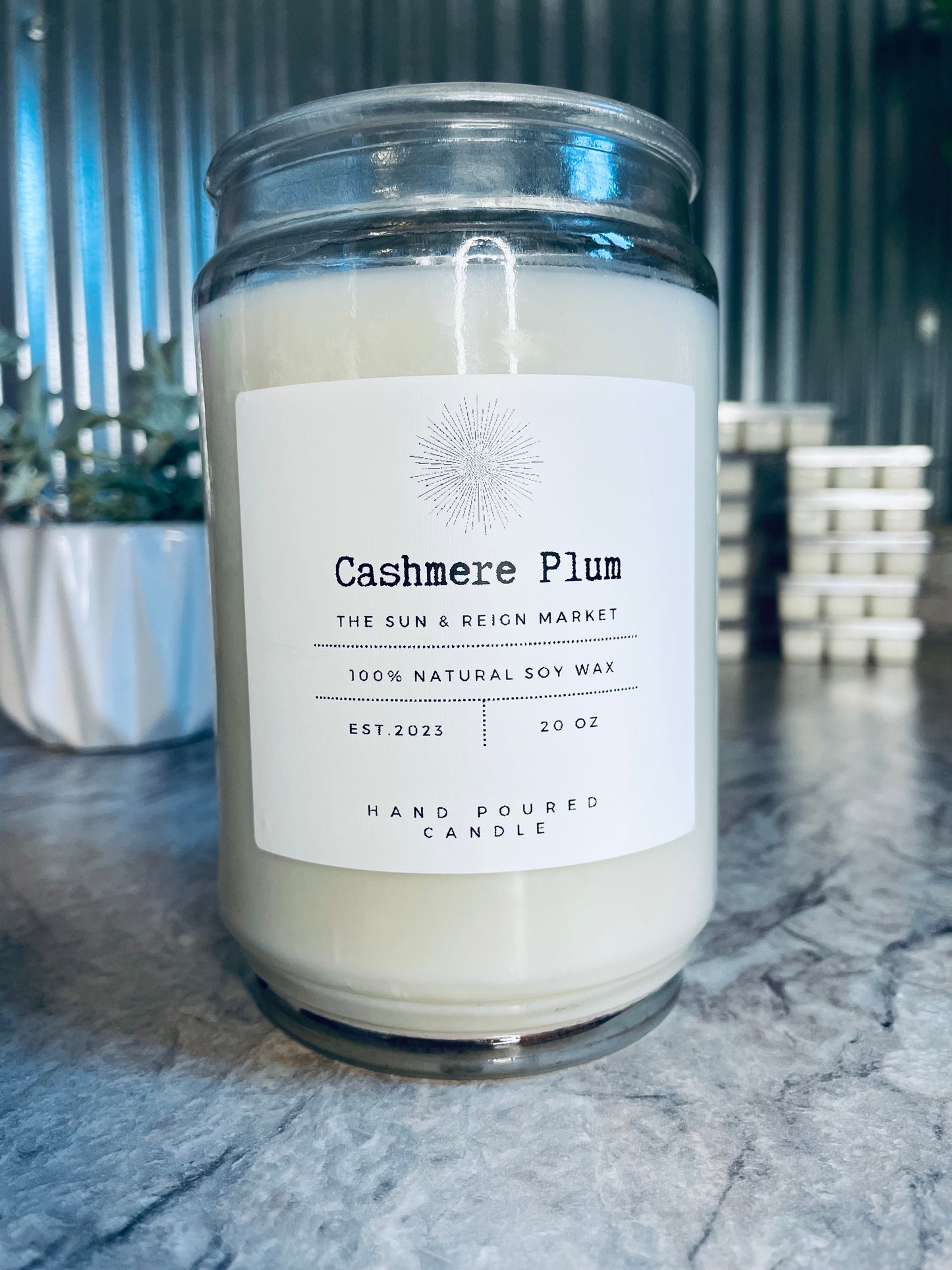 Cashmere Plum Soy Wax Candle