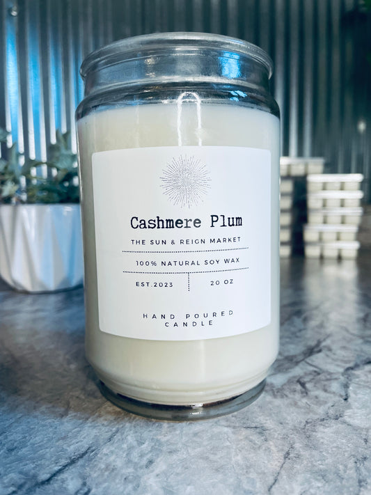 Cashmere Plum Soy Wax Candle