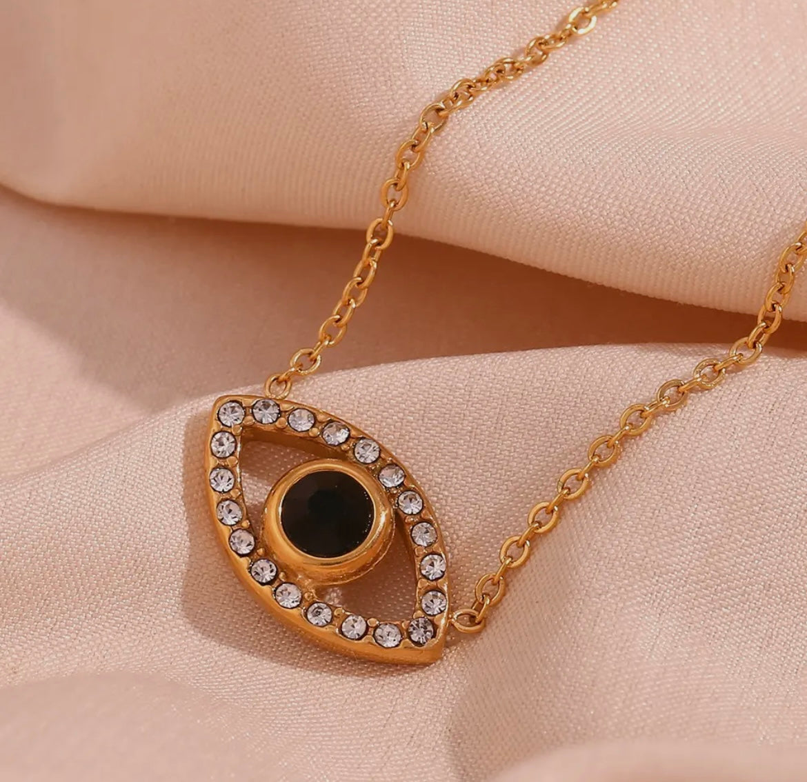 Eye Of Protection 18k gold plated necklace