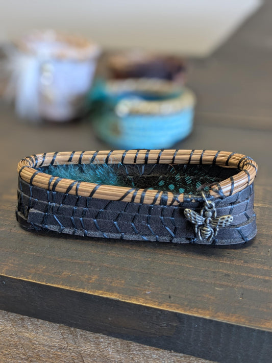 Leather & Pine Needle “Keepers” (Locally Made)