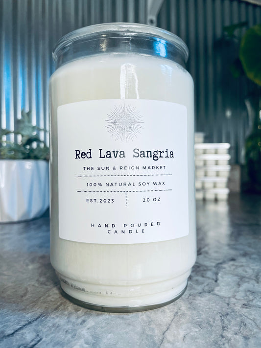 Red Lava Sangria Soy Wax Candle