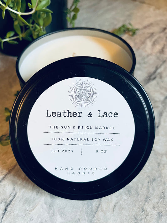 Leather & Lace Soy Wax Candle