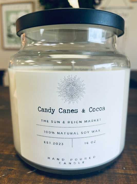 Candy Canes & Cocoa Soy Wax Candle
