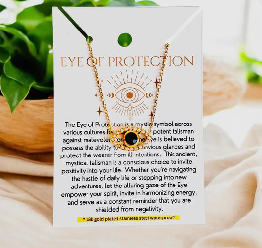 Eye Of Protection 18k gold plated necklace