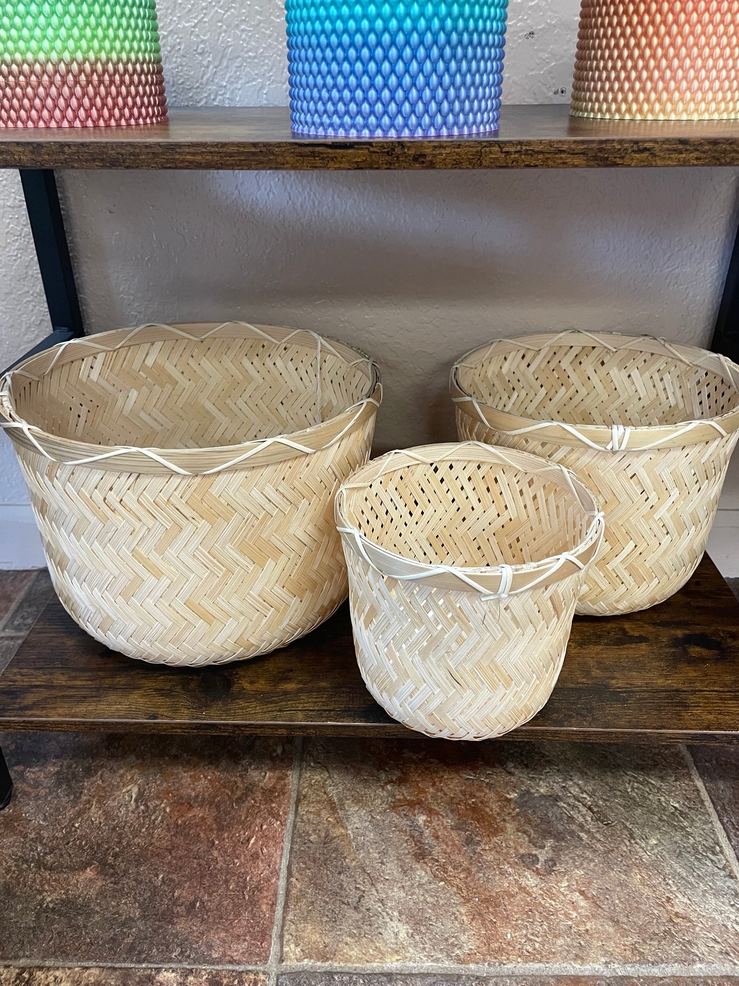 Bamboo pot covers (set of 3 )