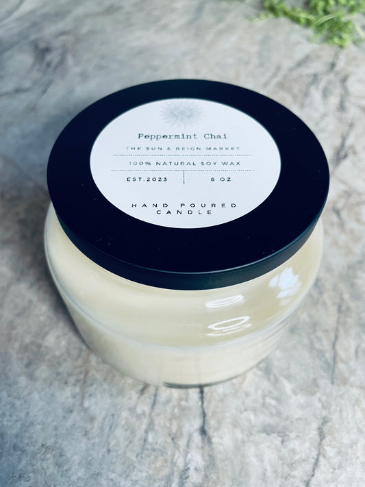 Peppermint Chai Soy Wax Candle