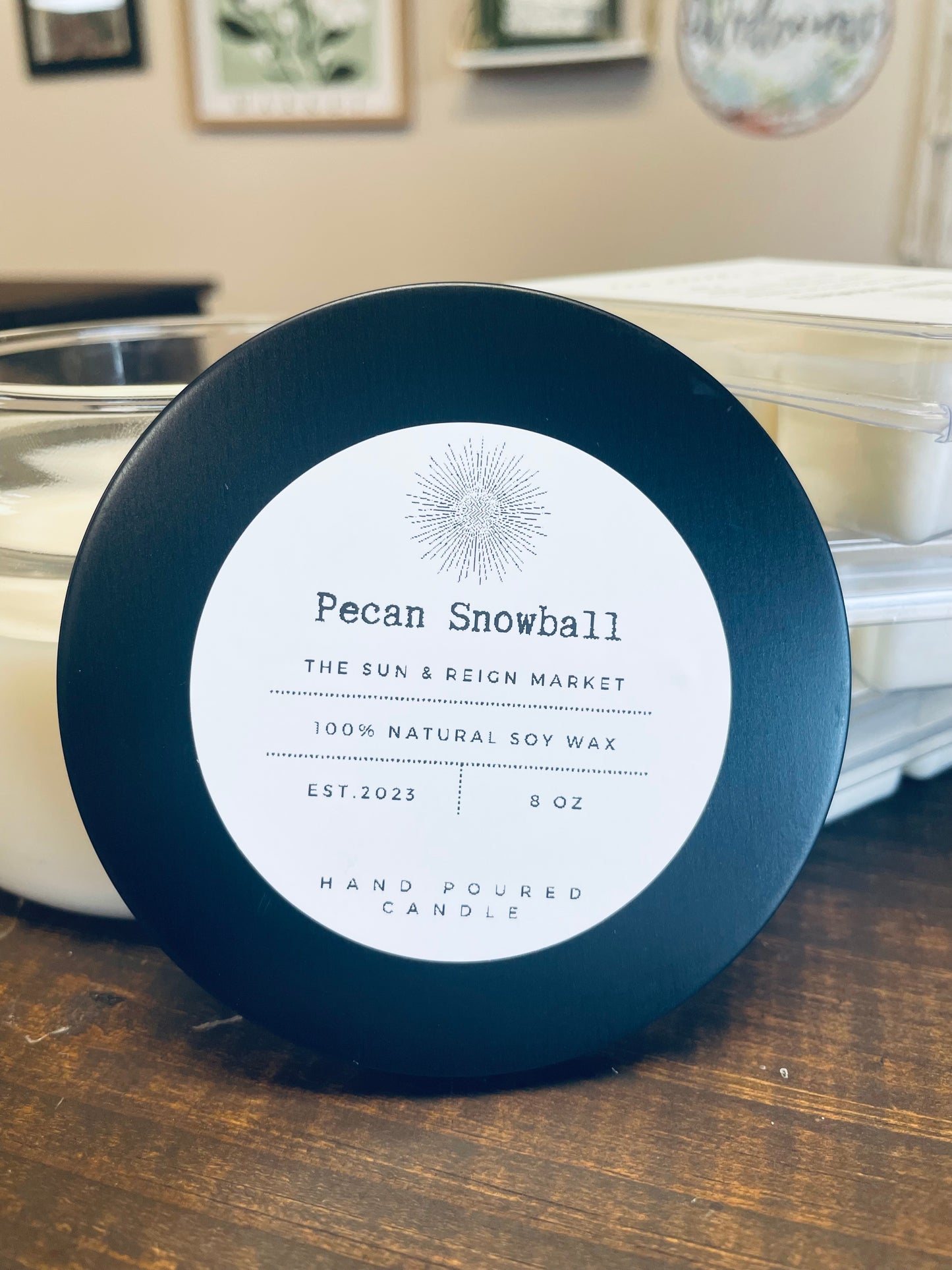 Pecan Snowball Soy Wax Candle
