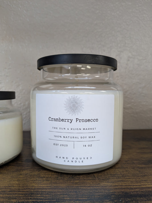 Cranberry Prosecco Soy Wax Candle